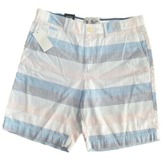 🆕 ORIGINAL PENGUIN VINTAGE INDIGO P55 Slim Fit Shorts size 30 - Picture 1 of 8